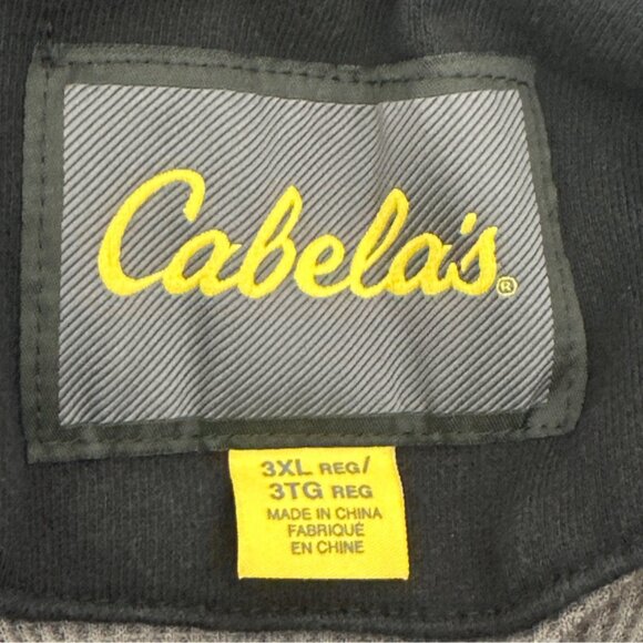 Cabelas Roughneck Black Full Zip Hoodie 3XL Cotton/Polyester Hunting Camping - Picture 4 of 11